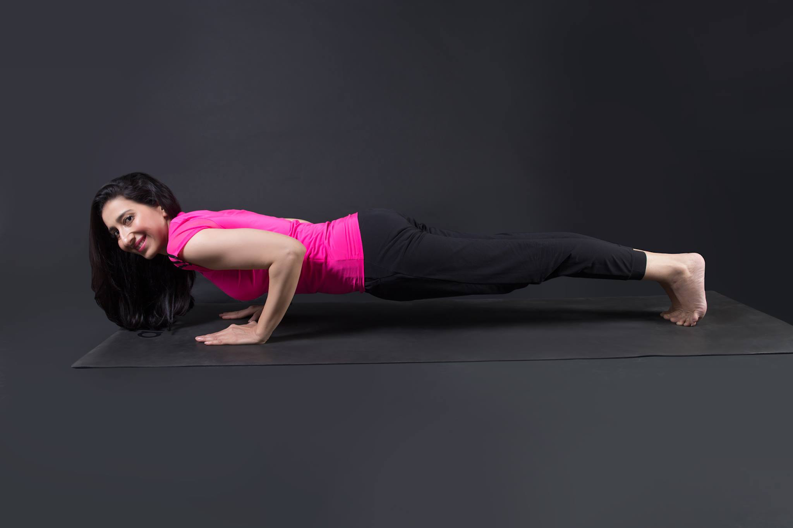 woman doing plank