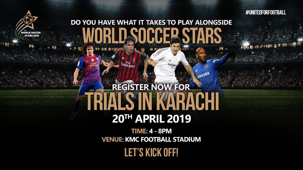 world soccer stars trials in karachi