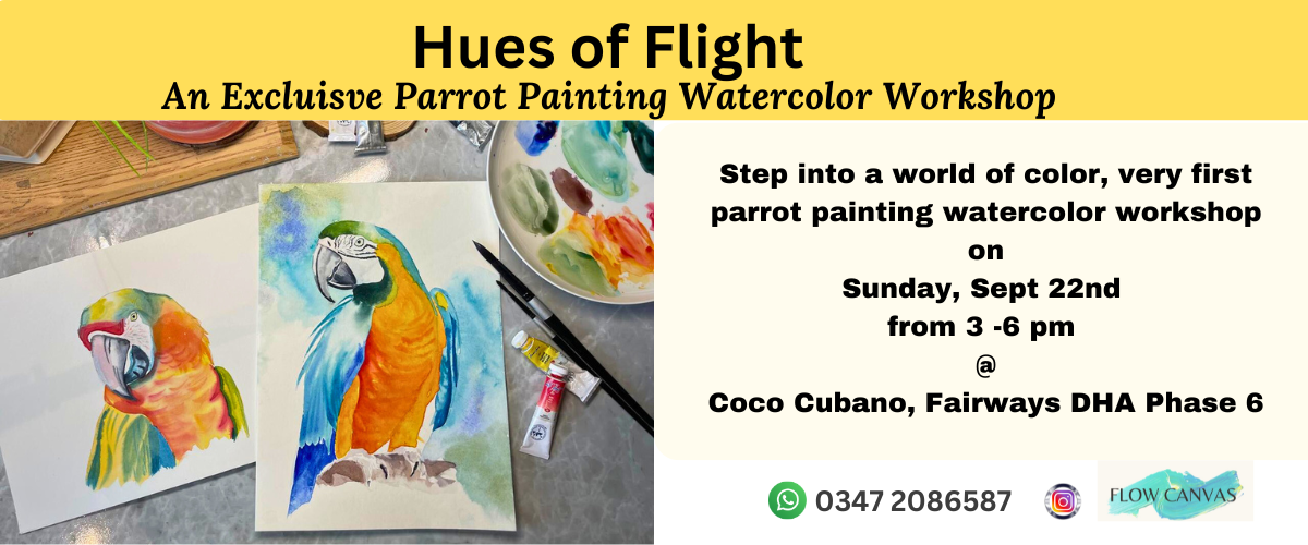 Hues of Flight- An exclusive Parrot Painting Watercolor Workshop 