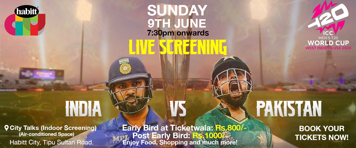 Pakistan vs India: Live Screening T20 World Cup 2024 (Indoor)