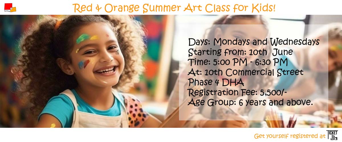 Red & Orange Summer Art Class for Kids!