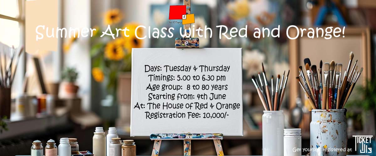Summer Art Class with Red and Orange!